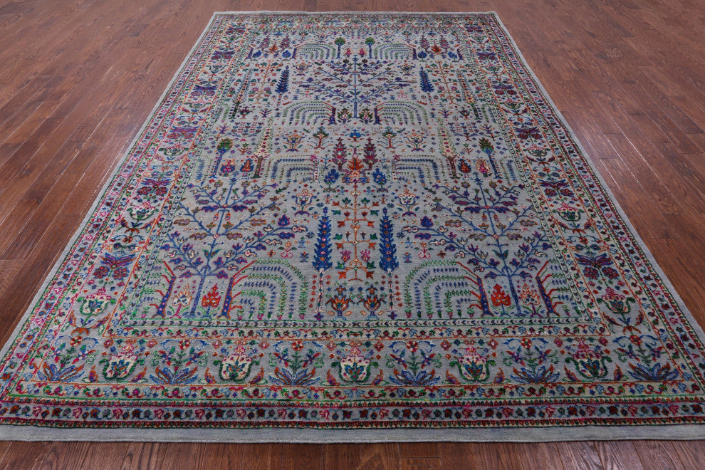 8' 11" X 12' 2" Persian Ziegler Handmade Wool & Silk Rug - Q13719