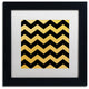 Color Bakery 'Xmas Chevron 5' Matted Framed Art, Black Frame, White Mat, 11x11