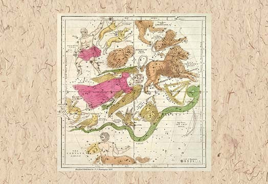 Constellations Including Leo- Paper Poster 20" x 30"