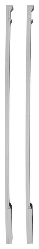 5"W x 90"H x 2"D with 16" Attached Plinth, Fluted Pilaster (each)