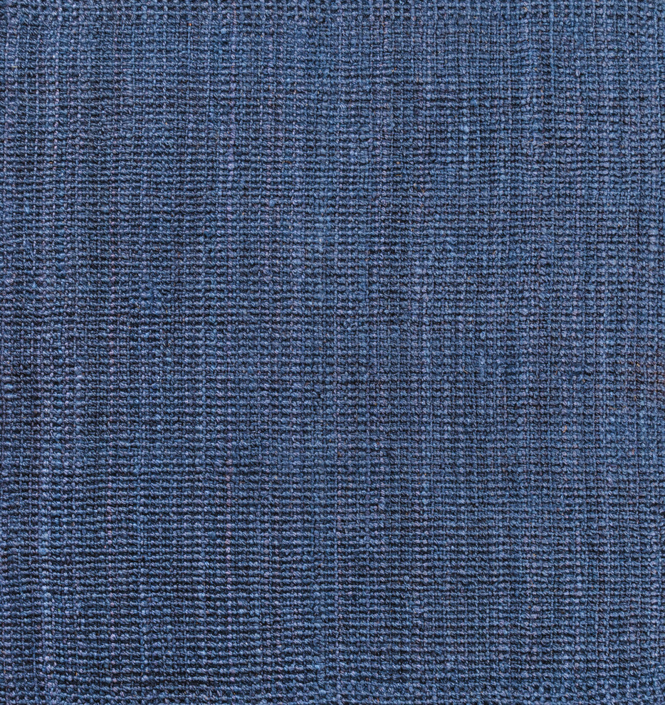 Pata Hand Woven Chunky Jute Navy 7' Square Area Rug