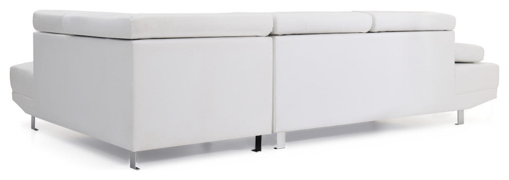 Milan Sectional, White