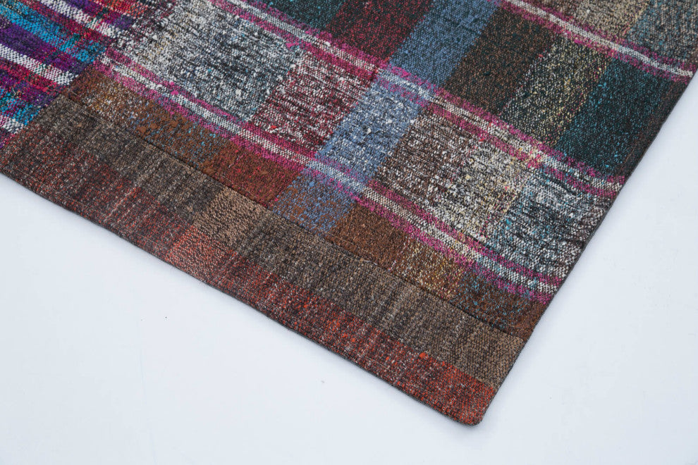 Rug N Carpet - Handmade Oriental 6' 7'' x 9' 11'' Unique Patchwork Kilim Rug
