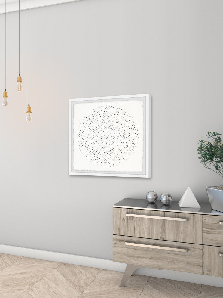 "Fragmented Dots" Framed Painting Print, 12x12