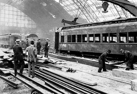 Railroad Shed House After Fire, Philadelphia, Pa-Fine Art Giclee Print 24" x 36"