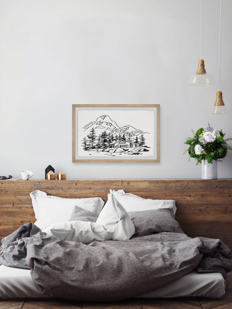 "Majestic Mountains" Framed Painting Print, 30x20