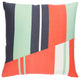 Surya Lina INA-007 18"x18" Pillow Kit, Orange/Charcoal/Mint/Cream