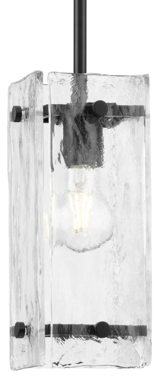 Rivera Collection 1-Light Matte Black Luxe Industrial Pendant