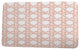 Palm Beach Rattan Geometric Geometric Print Bath Mat, Coral, 17"x24"
