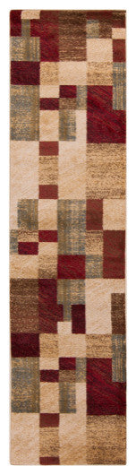 Surya Riley RLY-5006 9'10"x12'10" Rug, Red/Brown/Camel/Pear/Charcoal/Black/Tan