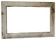 Western Rustic Mirror Reclaimed Barn Wood Frame, 18"x22"