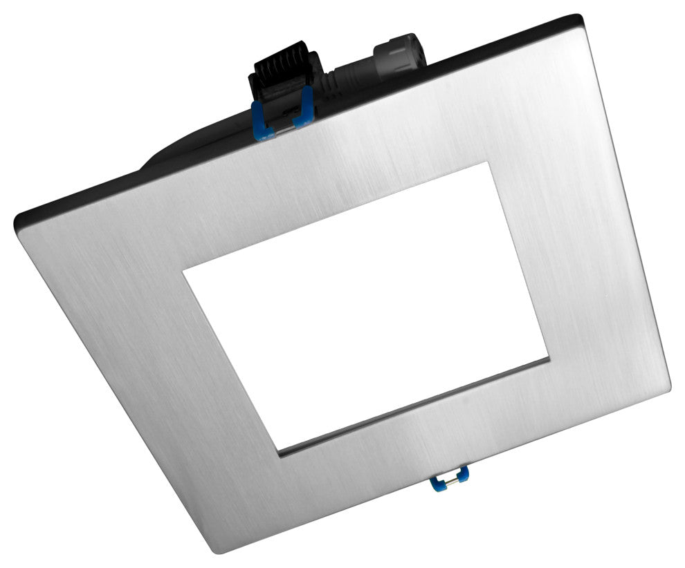 DLE6 Series 6" Square Downlight, Nickel, 3000k