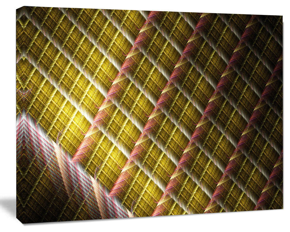 Brown Metal Protective Grids, Oversized Abstract Canvas Art Print, 60x40