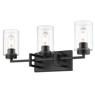 Golden Lighting 6070-BA3 BLK Tribeca 3 Light 23"W Bathroom Vanity - Black /
