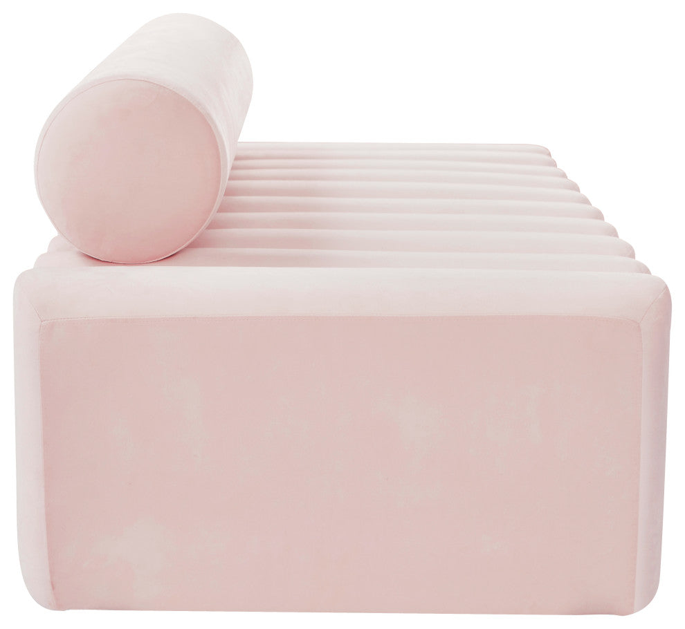 Melody Velvet Upholstered Chair, Pink, Sofa