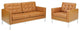 Modern Contemporary Living Room Loveseat 2-Piece SetSet Tan