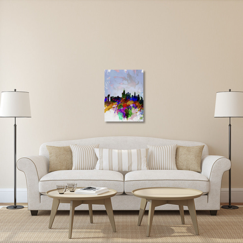 "Copenhagen Watercolor Skyline" Fine Art Print