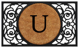 Armada Circle Monogram Doormat, 22"x36", U