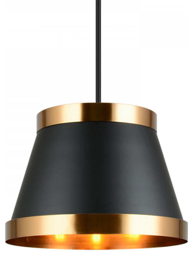 Matteo Lighting C62903BKAG Pendant, Black Finish