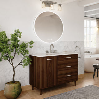 The Darby Bathroom Vanity, Walnut, 42", Single Sink, Freestanding