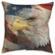 Patriotic Eagel 18x18 Throw Pillow