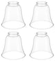 23163-4 Replacement Clear Ceiling Fan Glsss Shade, 4 Pack.