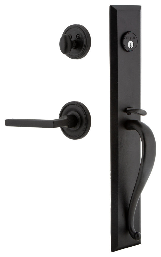 Ageless Iron Keep 1-Piece Dummy Handleset With Grip, Loch Rosette and Dirk Lever