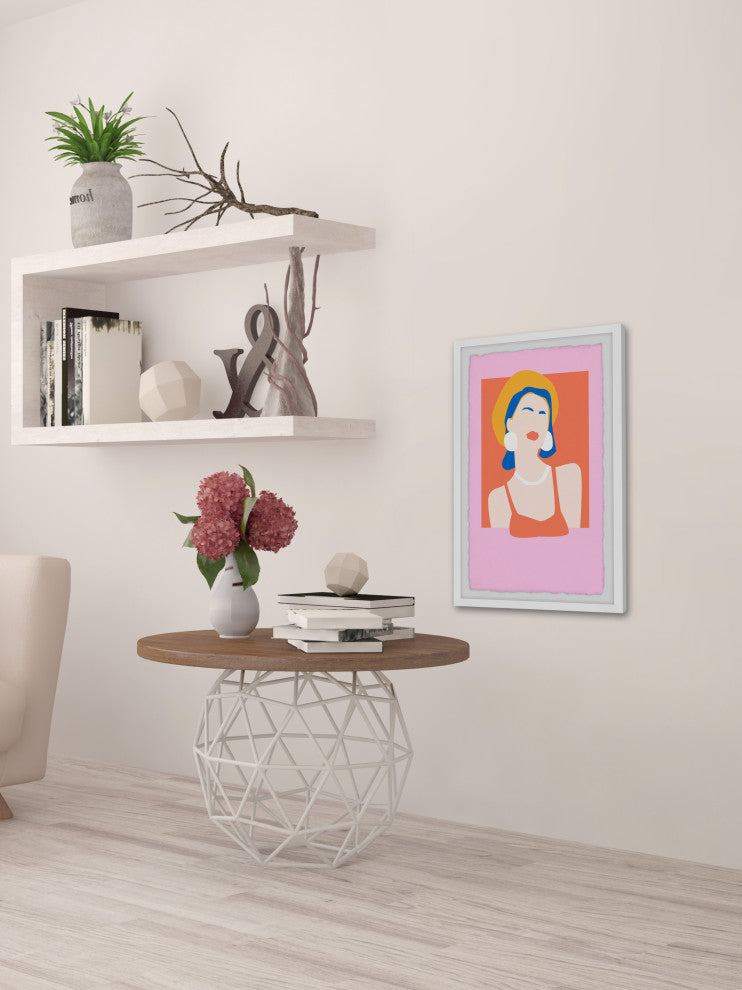 "Yellow Hat" Framed Painting Print, 12x18