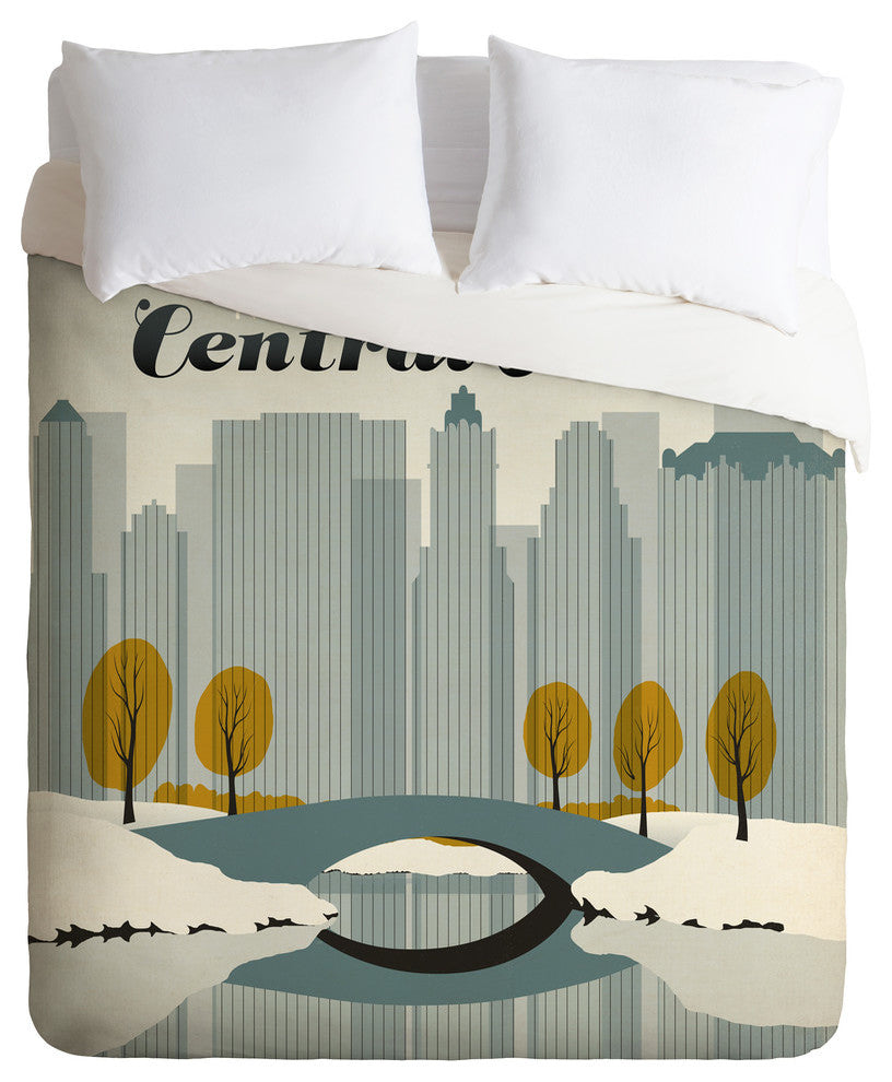 Deny Designs Anderson Design Group Central Park Snow Duvet Cover - Lightweight