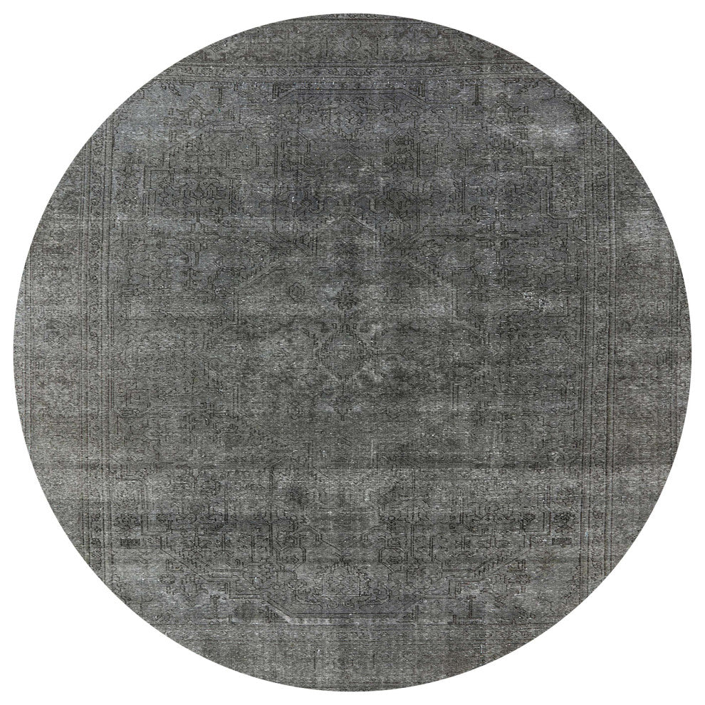 Ahgly Company Indoor Round Mid-Century Modern Area Rugs, 4' Round