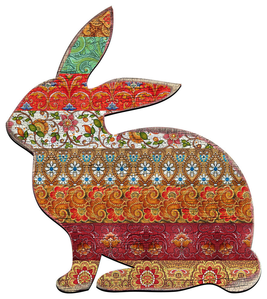 Country Quilted Bunny Ornament