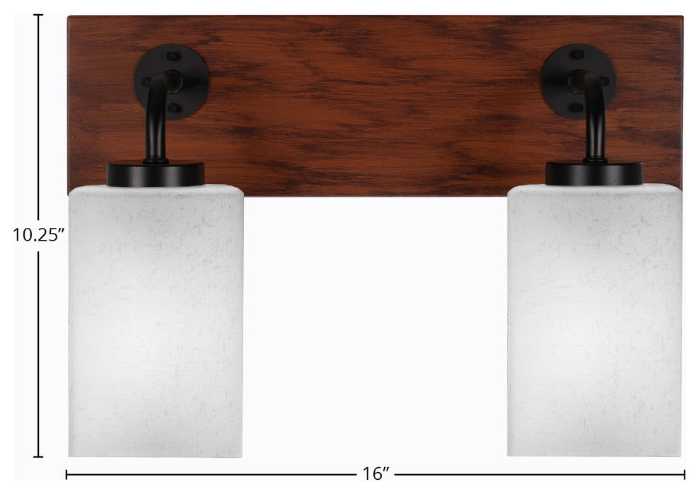 Oxbridge, Bath Bar, Matte Black & Painted Distressed Metal, 4" White Muslin