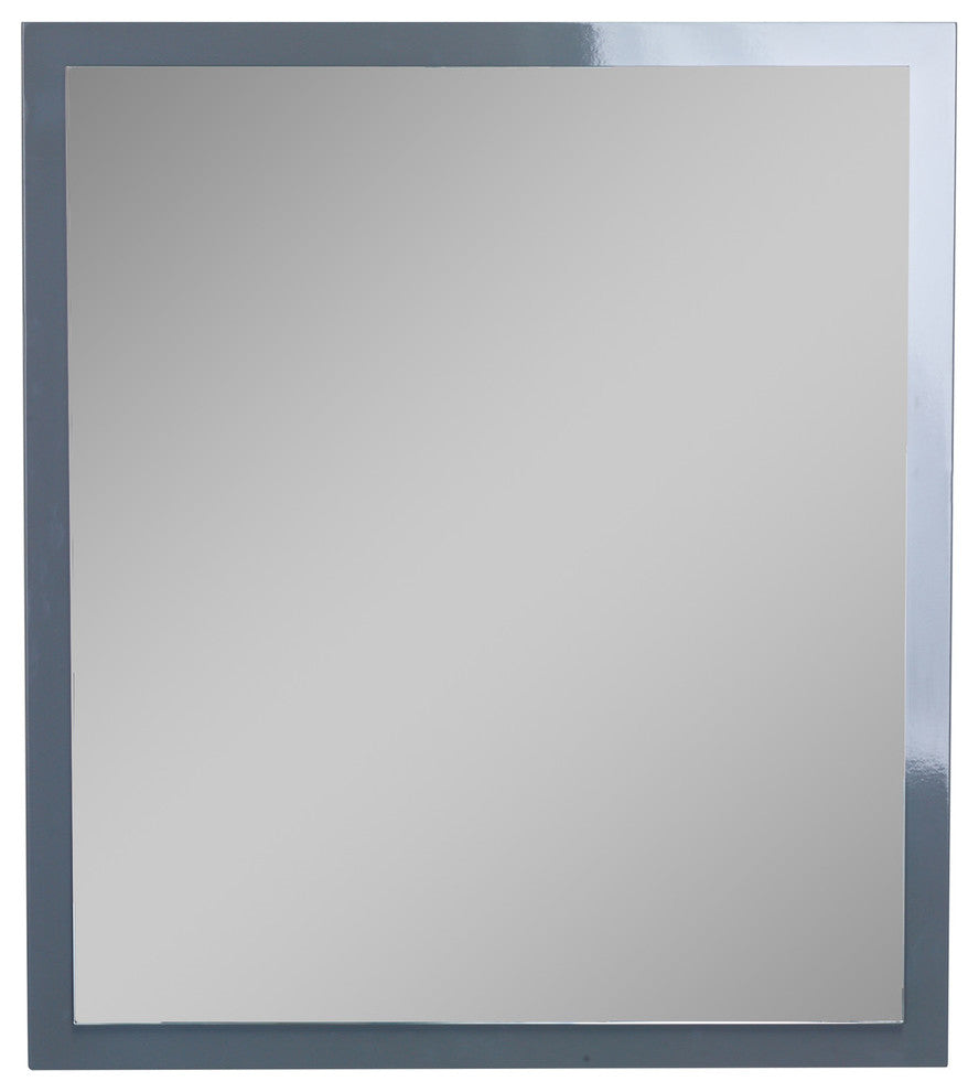 Eviva Reflection 24" Gray Full Framed Bathroom Wall Mirror