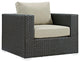Sojourn Outdoor Patio Sunbrella, Armchair, Canvas Antique Beige