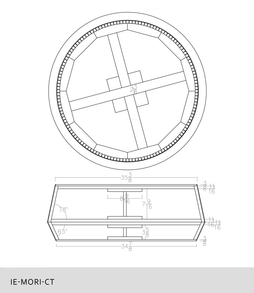 IE Series Mori Coffee Table, Espresso