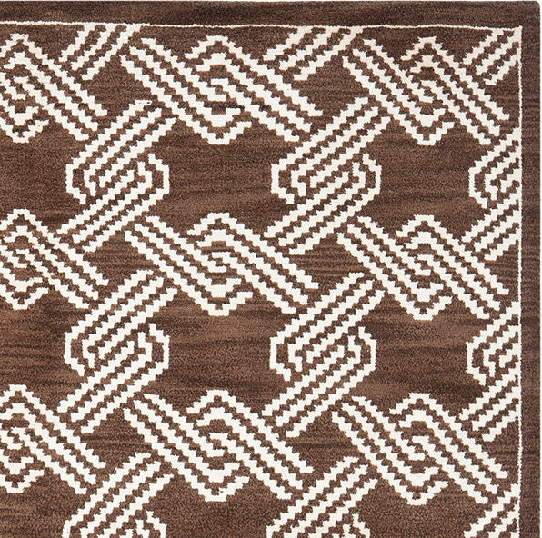 Safavieh Mosaic Mos156A Brown, Creme Area Rug