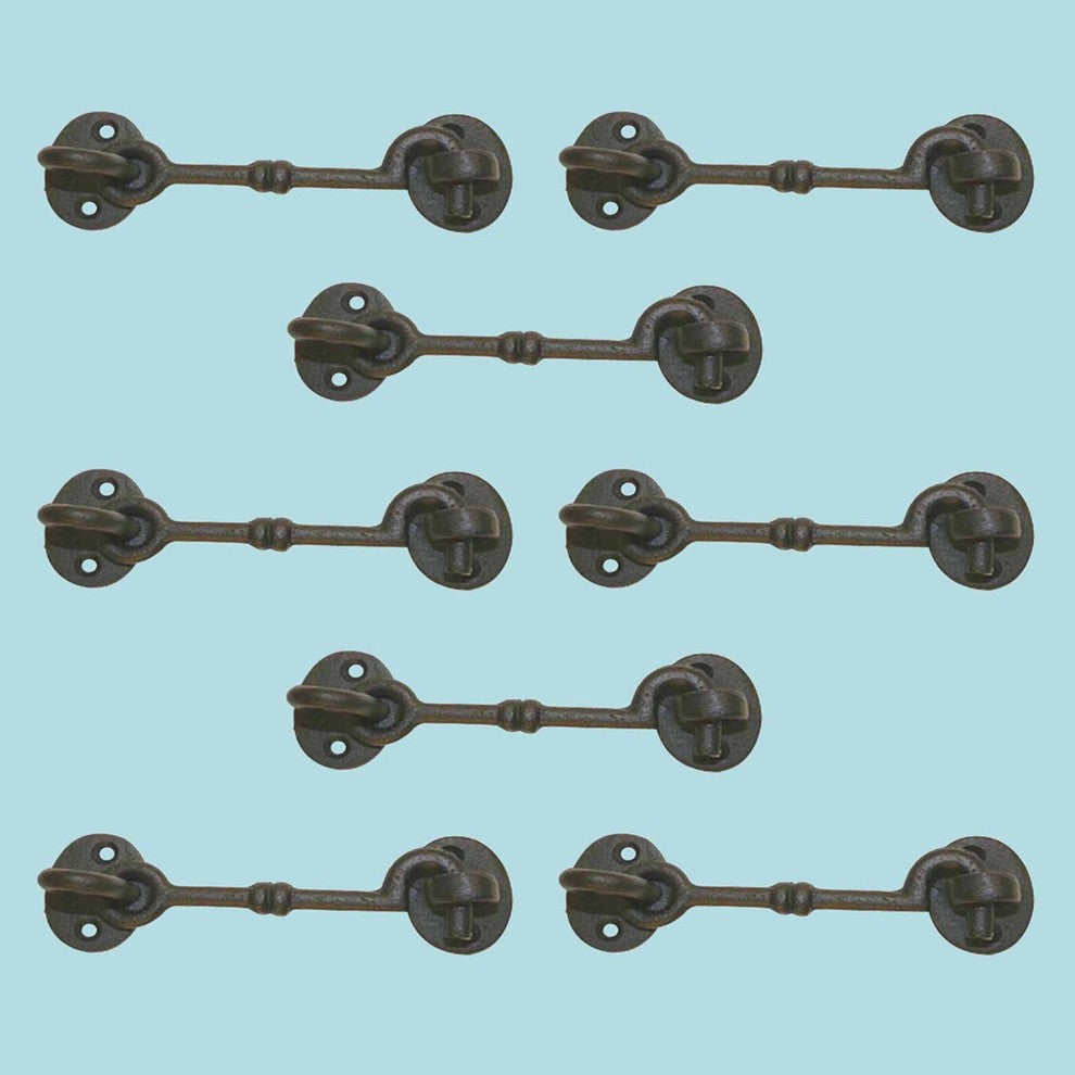 8 Cabin Hook Eye Shed Gate Door Latch Locker Holder Iron |