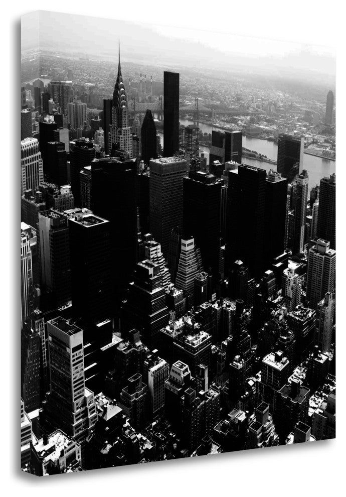 "Manhattan And The Hudson" By Jordan Craig, Giclee Print on Gallery Wrap Canvas