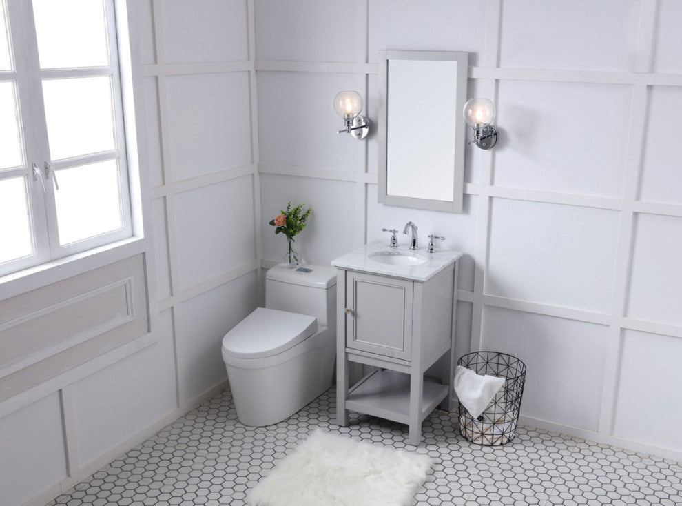 Matilda 19" Single Bathroom Vanity Set, Gray