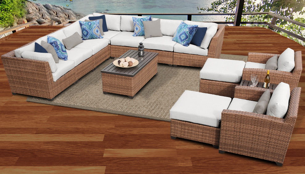 Laguna 13 Piece Outdoor Wicker Patio Furniture Set 13a