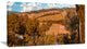 "Orange Autumn Mountains Tuscany" Landscape Print Wall Art, 32"x16"
