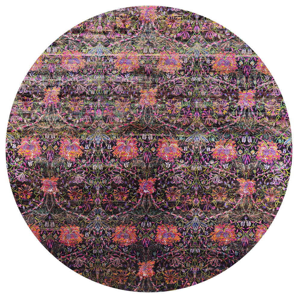 Ahgly Company Indoor Round Mid-Century Modern Area Rugs, 7' Round