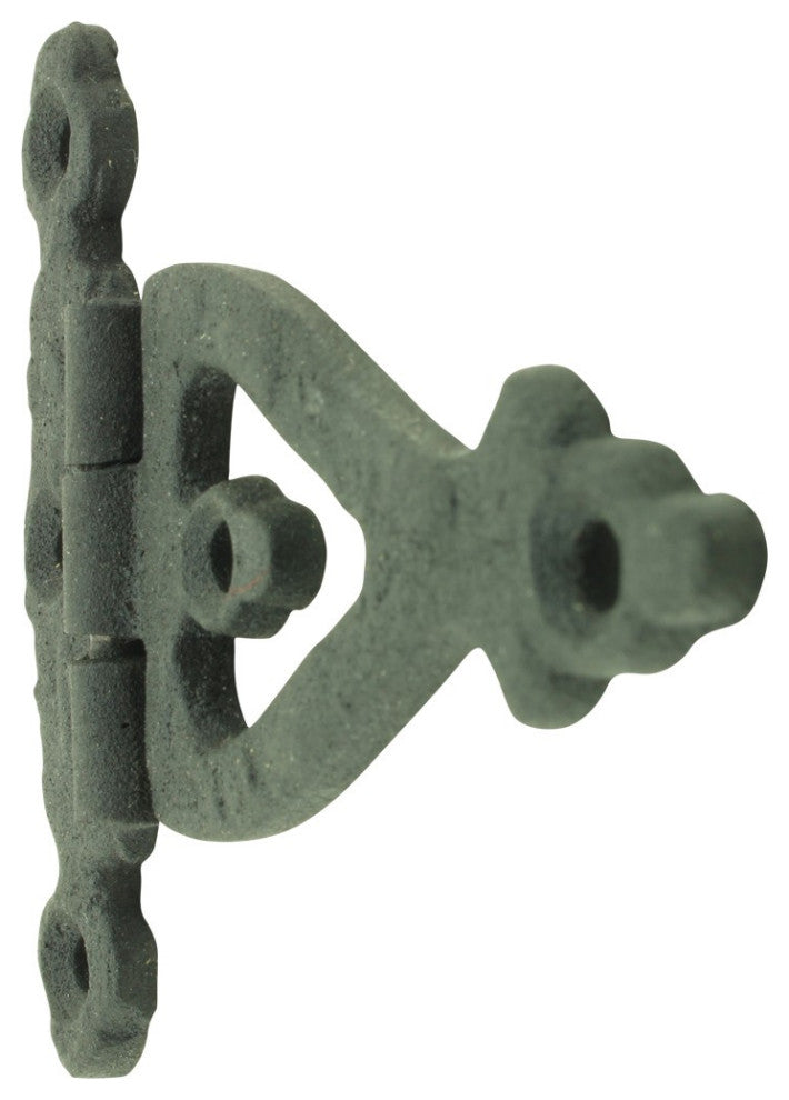 Black Wrought Iron Door Hinge 3 Inch Strap RSF Finish Barn Door Hinges