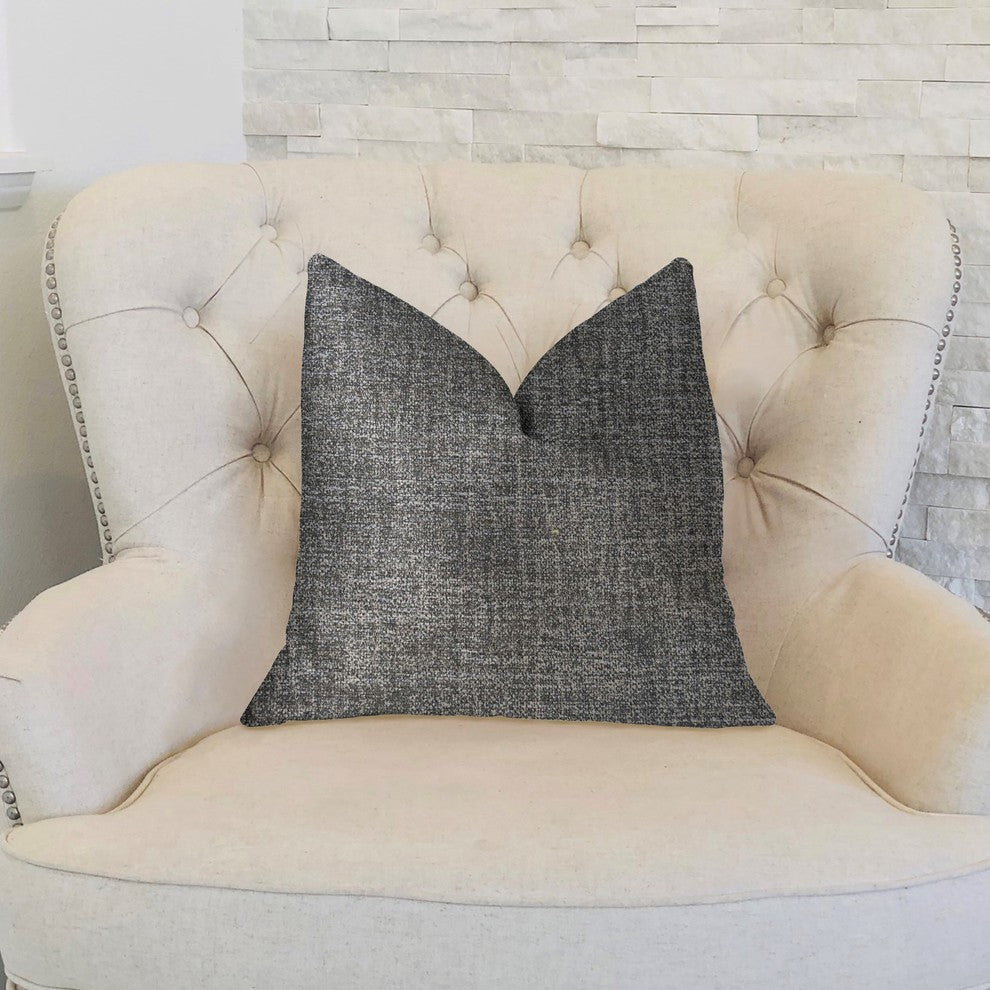 Dolphin Gray Luxury Throw Pillow, 22"x22"