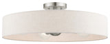 Livex Lighting Venlo 4 Light Brushed Nickel Large Semi-Flush