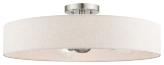 Livex Lighting Venlo 4 Light Brushed Nickel Large Semi-Flush