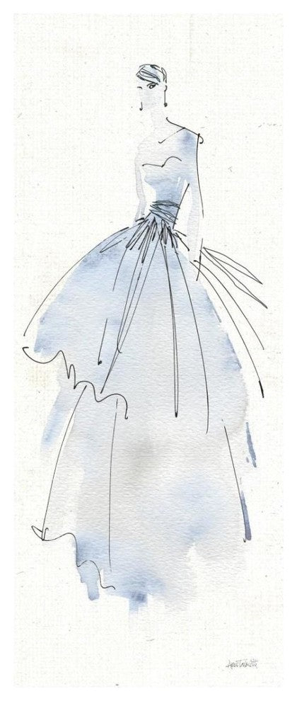 "La Fashion II" Digital Paper Print by Anne Tavoletti, 14"x32"