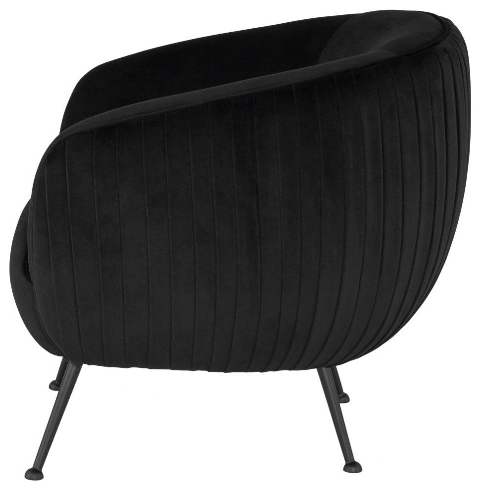 Sofia Black Fabric Occasional Chair, HGDH131