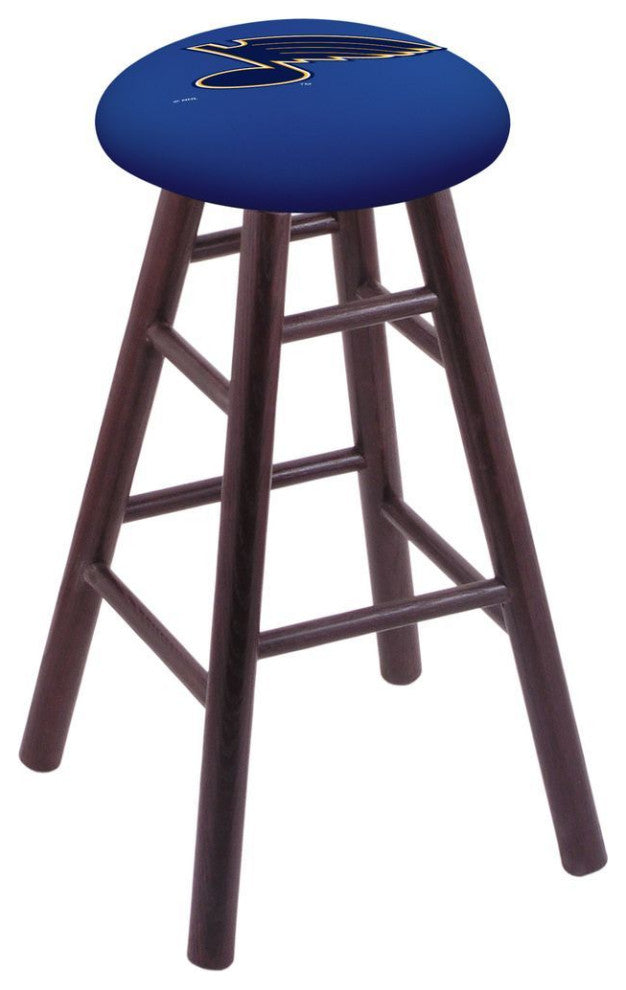 Holland RC St Louis Blues 30" Swivel Oak Bar Stool - Dark Cherry