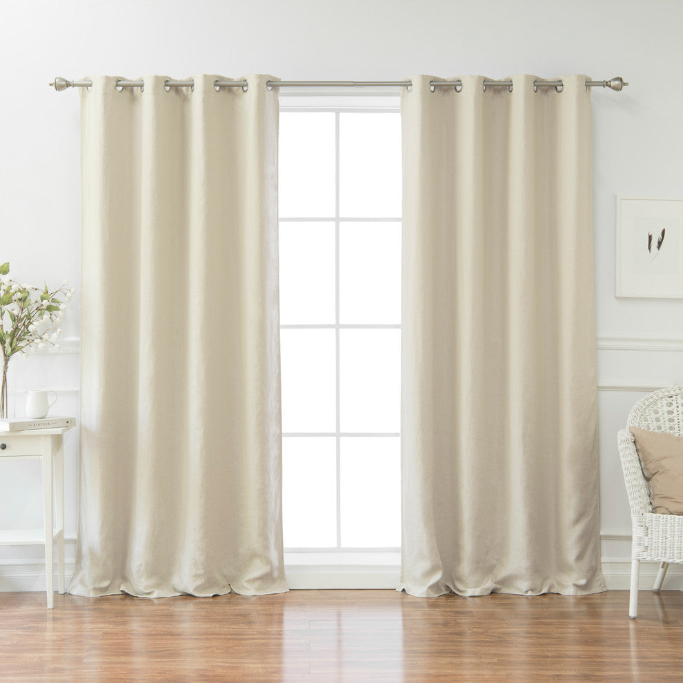 Belgian Flax Linen Grommet Blackout Curtain